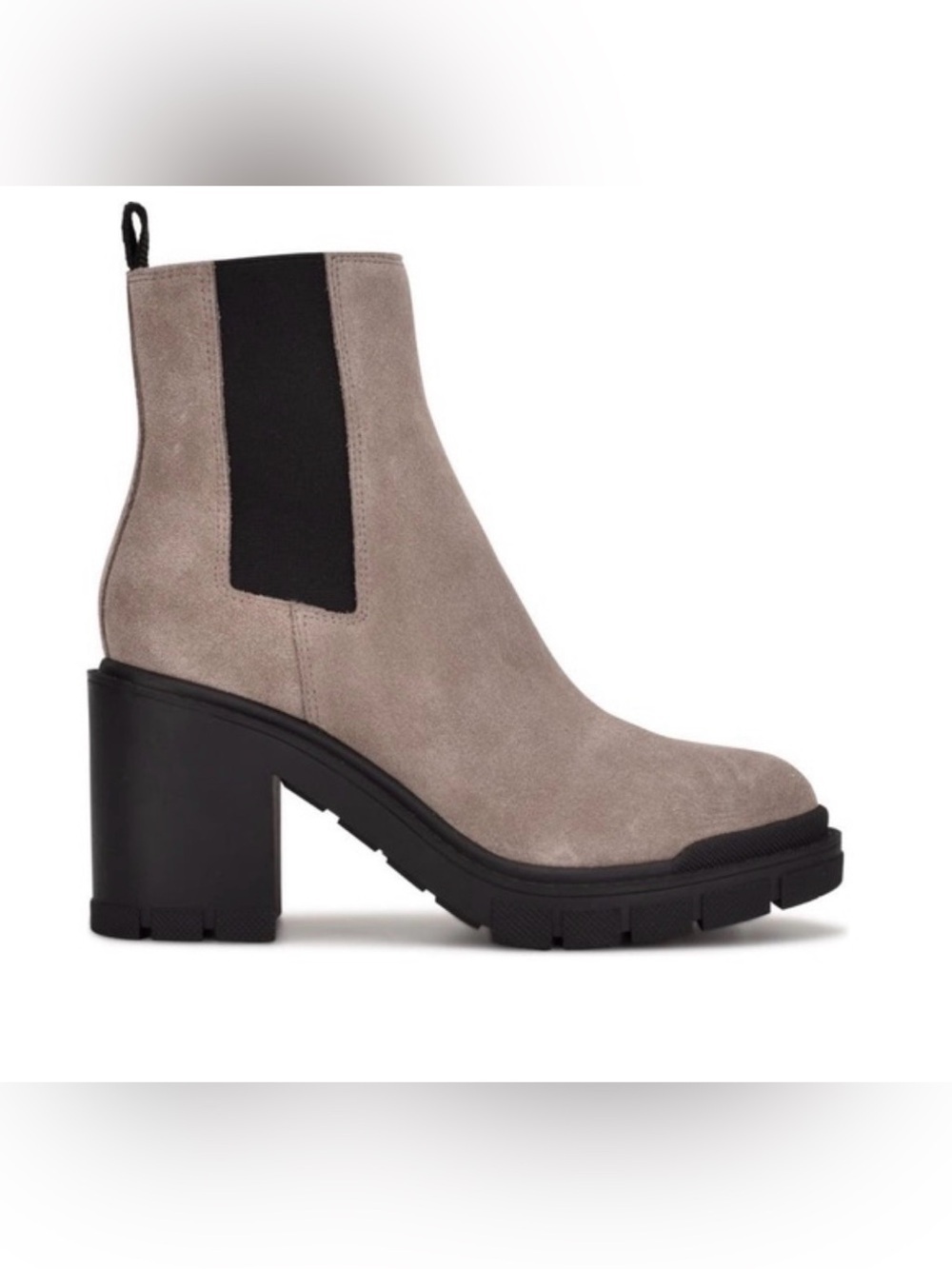 Marc Fisher Vanlisa Chelsea Gray/Black Ankle Boots women’s 9.5